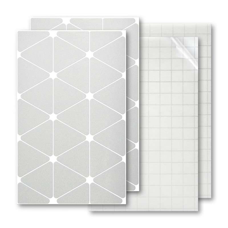 Luxshield Reflecterende Sticker Triangles - groot - zilver
