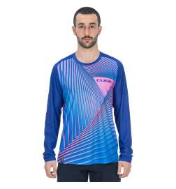CUBE VERTEX Round Neck Jersey Longsleeve Men - blue n pink