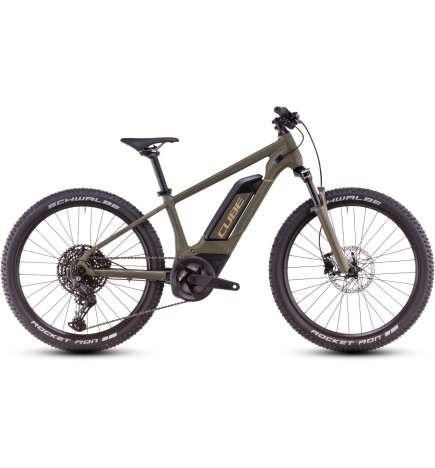 CUBE ACID 240 HYBRID ROOKIE SLX 500 - 24  Electric Children s Bike - 2025 - dustyolive   gold