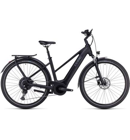 CUBE TOURING HYBRID Pro 625 - Women Electric Touring Bike - 2023 - black   metal