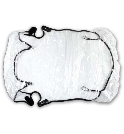 CUBE Copri Impermeabile per Rimorchio Bici per Bambini Double CMPT - trasparente