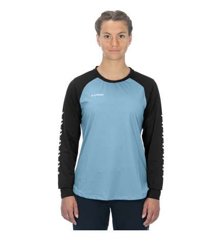 CUBE ATX Rundhalstrikot Langarm Damen - blue n black
