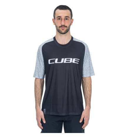 CUBE VERTEX Round Neck Jersey Shortsleeve Men - black