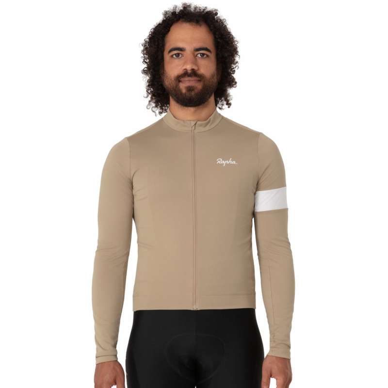 Rapha Core Thermal Long Sleeve Jersey Men - tan/white