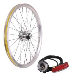 Brompton 16  Front Wheel   Lighting System Set - silver