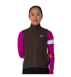 Rapha Core Vest Dames - deep coffee white