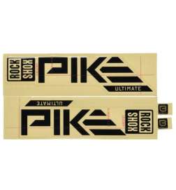 RockShox Decal Kit pour 27.5 29  Pike Ultimate - gloss black foil pour silver (2023 )