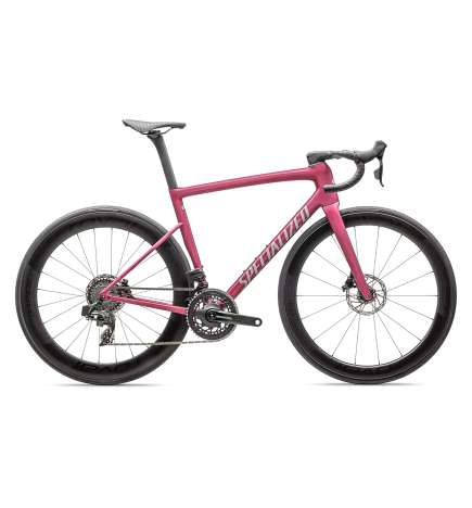 Specialized Bici da Corsa Carbonio - TARMAC SL8 PRO - SRAM Force AXS - 2025 - satin pink tint over silver dust / silver dust