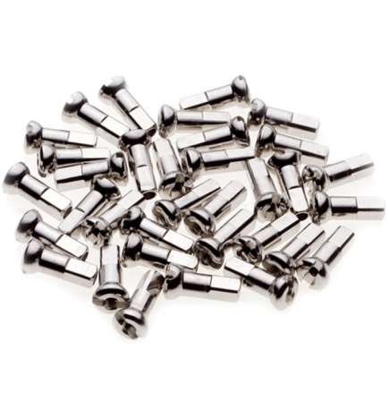 DT Swiss Pro Head Messing Nippel 2,0mm - silber