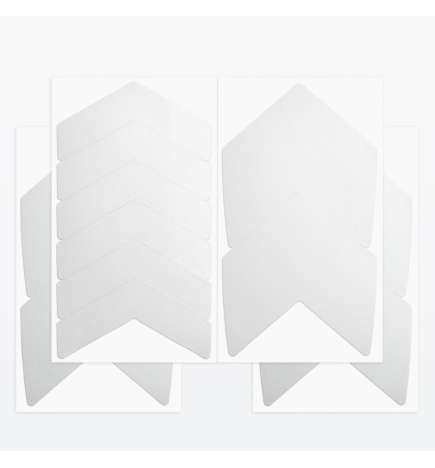 Luxshield Reflective Rim Stickers Flash Arrow - 12 pieces - Silver