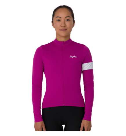 Rapha Core Thermal Long Sleeve Jersey Women - berry white