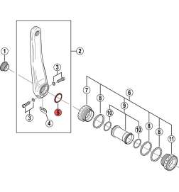 Shimano Ring für Kurbelarm für FC-M761   M770   7800   7900 - Y1F316000
