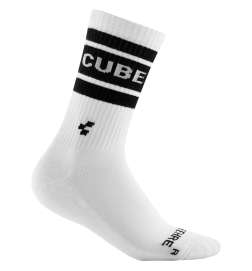 CUBE After Race High Cut Socks - white n black