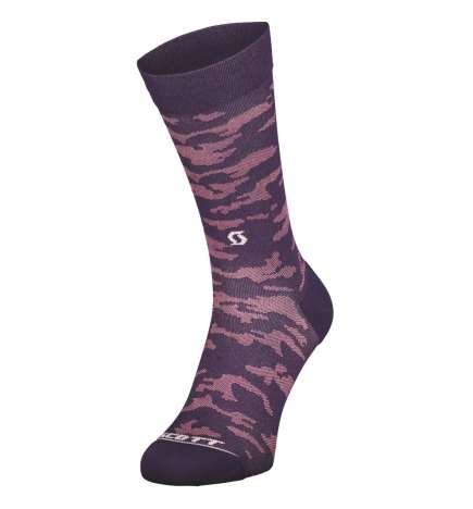 SCOTT Calcetines - Trail Camo Crew - dark purple white