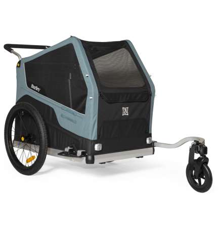Burley Bark Ranger XL Fietskar voor Honden - zwart turquoise mat