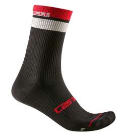 Castelli Gara Thermo 18 Socken - schwarz weiß rot 010