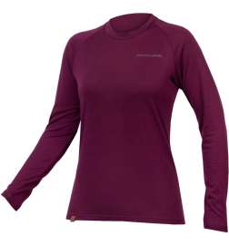Endura BaaBaa Blend Langarm Baselayer Damen - aubergine