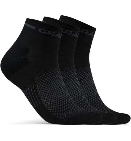 CRAFT Core Dry Mid Sokken Set van 3 - Black