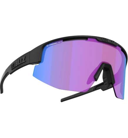 Bliz Matrix Small Bril - Matt Black   Begonia with Blue Multi Lens Nano Optics Nordic Light