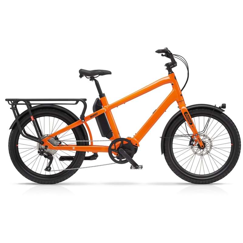 Benno Bikes BOOST E 10D CX - 24" Electric Cargo Bike - 2025 - Neon Orange