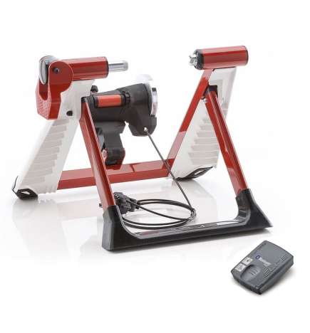 Elite Wheel On Cycletrainer   Power- Speed- Cadence-Sensor - Novo Force - Misuro B  - white red