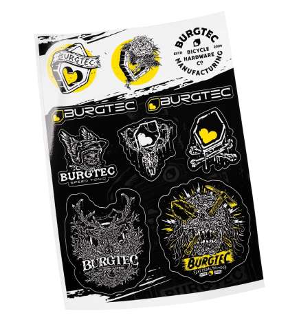 Burgtec Foglio di Adesivi - Helmet Stamps