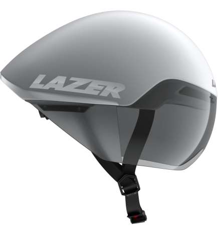 Lazer Victor KinetiCore Time Trial Helmet - matte white silver