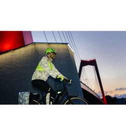 AGU Commuter Hi-Vis   Reflection Męska kurtka przeciwdeszczowa na zimę - czarny