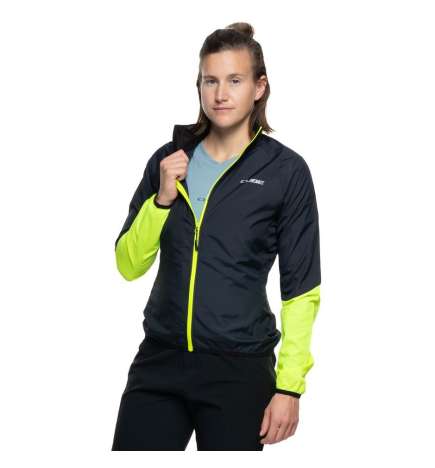 CUBE ROAD XC CMPT Wind Jacket Women - black n yellow