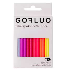 Gofluo Casper Spoke Reflectors - Multi Coral Reflective