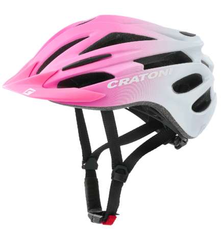 CRATONI Pacer Jr. Jeugd Fietshelm - pink-white matt