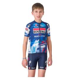 Castelli Maglia a Maniche Corte Bambino - Aero Team Soudal Quick-Step - blue/red 150