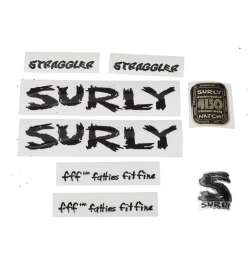 Surly Jeu de Décalcomanies de Cadre Straggler - noir