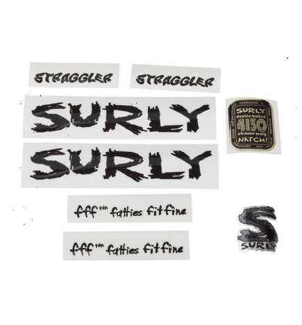 Surly Straggler Frame Stickerset - zwart