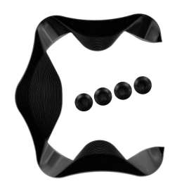 Alugear Couverture de Plateau - AERO - pour Manivelles Shimano Dura Ace FC-R9200 | 12 Vitesses - noir