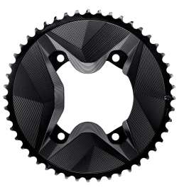 Alugear AERO Kettenblatt - Gravel | 4x BCD 110 (Shimano GRX   außen) | 2x 11 12s - rund | schwarz