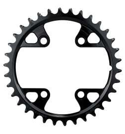 Alugear Kettenblatt - Gravel | 4x BCD 80 (Shimano GRX   innen) | 2x 11 12s - rund | schwarz