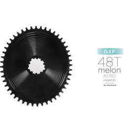Garbaruk Melon AERO Road Chainring - Direct Mount   Oval   Narrow-Wide - for SRAM GXP - black