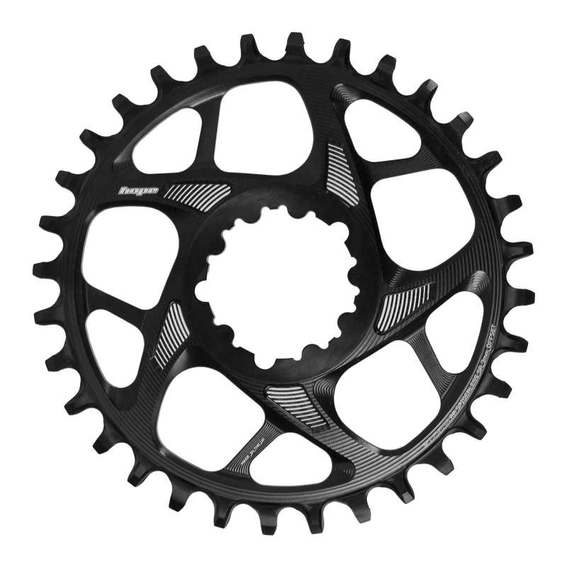 Hope R22 Eturatas SR3 | SRAM 3-Bolt Direct Mount | 3mm Offset - musta