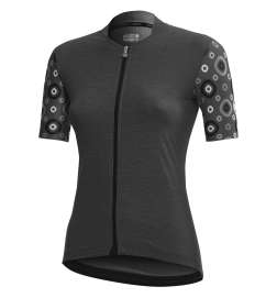 Dotout Check Kurzarmtrikot Damen - melange dark grey
