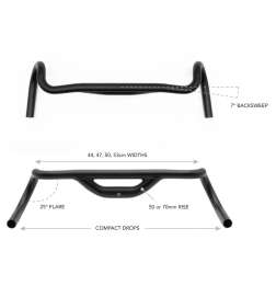 Redshift Top Shelf Stuur - 31.8 | Gravel - 50mm Rise - 25  Flare