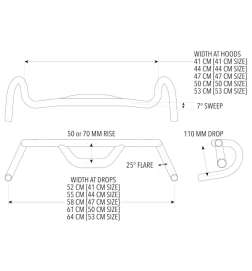 Redshift Top Shelf Stuur - 31.8 | Gravel - 50mm Rise - 25  Flare