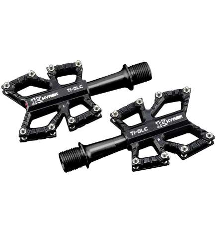 KCNC Slim Road Kyrex Platform Pedal with Titanium Axle - black
