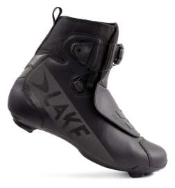 Lake CX146 Road Shoes Men - Wide - black black reflective