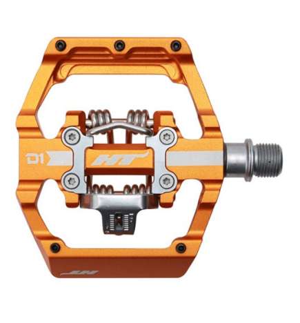 HT D1 DUO Clipless   Flat Pedals - orange