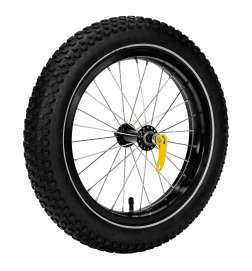 Burley 16 Inches Wheel for Coho XC Cargo Trailer - 16x3.0 Plus Tire - noir
