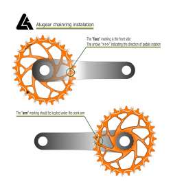Alugear ELM Narrow Wide Boost MTB Kettenblatt - Oval - für 1x SRAM 8-Loch Direct Mount