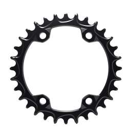 Alugear Narrow Wide MTB Kettenblatt - für Shimano 96 BCD Asymmetrisch - 4-Arm