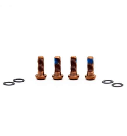 OAK Components Bolts Set for Disc Adapter - Titanium | M6x16 | 4 pieces - copper