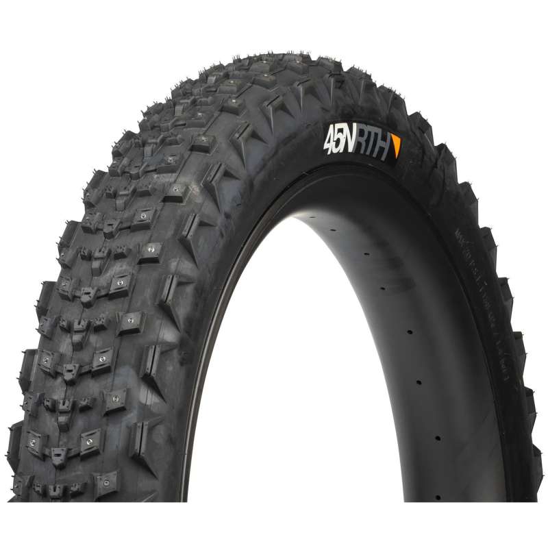 45NRTH Dillinger 4 Fatbike Folding Tire | Fat Tubeless Ready - Black | 27.5x4.00" / 168 L Concave Carbide Alu Studs / 120TPI